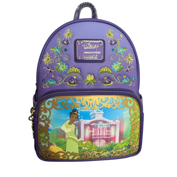 Loungefly Disney Princess Dreams Series Tiana Window Mini Backpack Bag NWT main image 7
